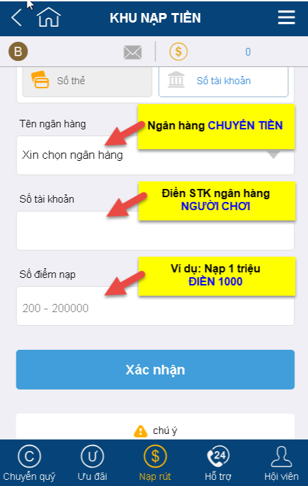 nạp tiền kubet tại quầy