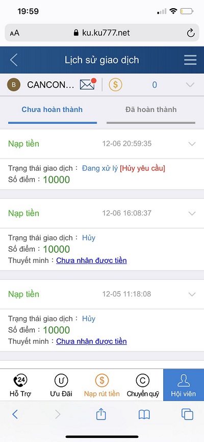 nhiều khách hàng rút tiền từ kubet thành công